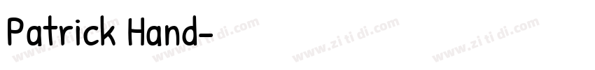 Patrick Hand字体转换
